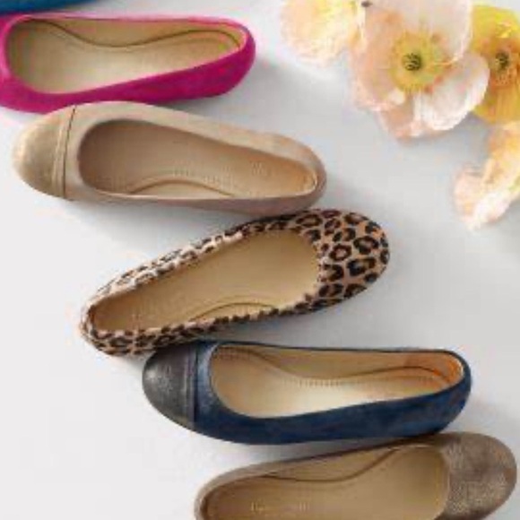 Garnet Hill Women’s Leopard Petra Signature Ballet Flat Leather Handmade Italy - Picture 3 of 11